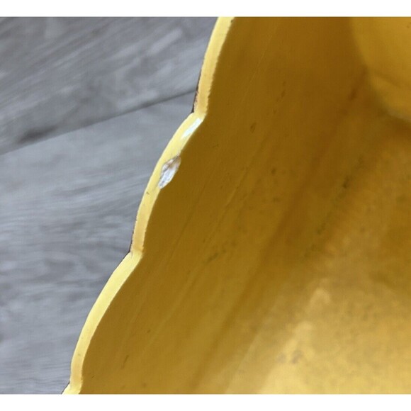 VTG Braytons Laguna CA Ceramic Floral Rectangle Planter Brown Yellow Flowers - Picture 6 of 12